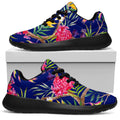 Watercolor Tropical Flower Pattern Print Walking Shoes
