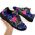 Watercolor Tropical Flower Pattern Print Sport Shoes GearFrost