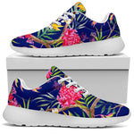 Watercolor Tropical Flower Pattern Print Sport Shoes GearFrost