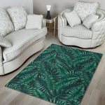 Watercolor Tropical Leaf Pattern Print Area Rug GearFrost