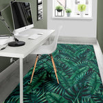 Watercolor Tropical Leaf Pattern Print Area Rug GearFrost