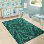 Watercolor Tropical Leaf Pattern Print Area Rug GearFrost