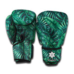 Watercolor Tropical Leaf Pattern Print Boxing Gloves