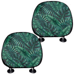 Watercolor Tropical Leaf Pattern Print Car Headrest Covers
