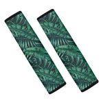 Watercolor Tropical Leaf Pattern Print Car Seat Belt Covers