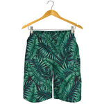 Watercolor Tropical Leaf Pattern Print Men's Shorts