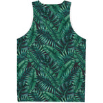 Watercolor Tropical Leaf Pattern Print Men's Tank Top