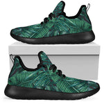 Watercolor Tropical Leaf Pattern Print Mesh Knit Shoes GearFrost