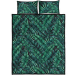 Watercolor Tropical Leaf Pattern Print Quilt Bed Set
