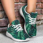 Watercolor Tropical Leaf Pattern Print Sport Shoes GearFrost