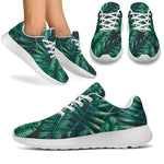 Watercolor Tropical Leaf Pattern Print Sport Shoes GearFrost