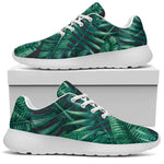 Watercolor Tropical Leaf Pattern Print Sport Shoes GearFrost