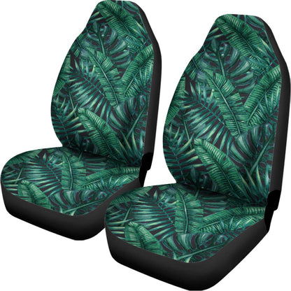 Watercolor Tropical Leaf Pattern Print Universal Fit Car Seat Covers