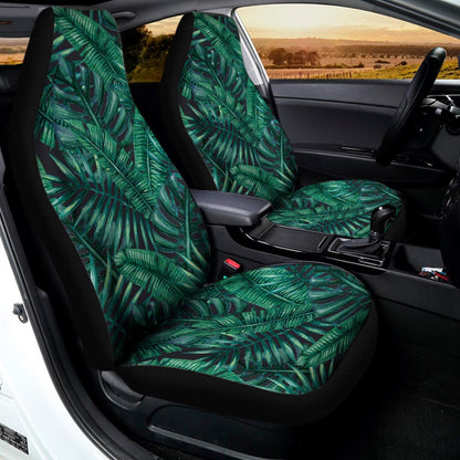 Watercolor Tropical Leaf Pattern Print Universal Fit Car Seat Covers
