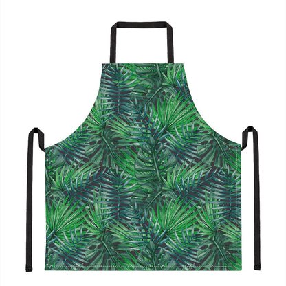 Watercolor Tropical Leaves Pattern Print Apron