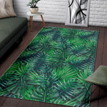Watercolor Tropical Leaves Pattern Print Area Rug GearFrost