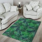 Watercolor Tropical Leaves Pattern Print Area Rug GearFrost