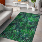 Watercolor Tropical Leaves Pattern Print Area Rug GearFrost