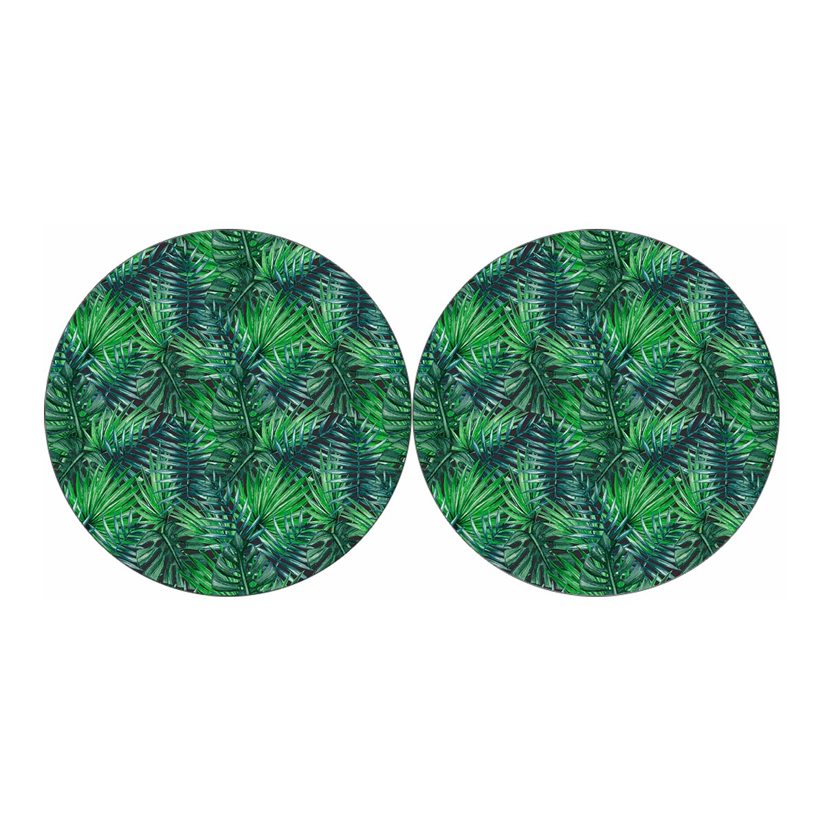 Watercolor Tropical Leaves Pattern Print Car Coasters