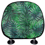 Watercolor Tropical Leaves Pattern Print Car Headrest Covers