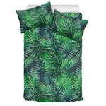 Watercolor Tropical Leaves Pattern Print Duvet Cover Bedding Set