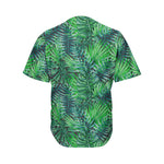 Watercolor Tropical Leaves Pattern Print Men's Baseball Jersey