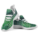 Watercolor Tropical Leaves Pattern Print Mesh Knit Shoes GearFrost