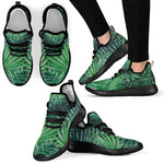 Watercolor Tropical Leaves Pattern Print Mesh Knit Shoes GearFrost