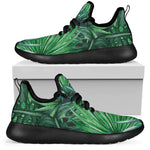 Watercolor Tropical Leaves Pattern Print Mesh Knit Shoes GearFrost