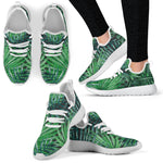 Watercolor Tropical Leaves Pattern Print Mesh Knit Shoes GearFrost