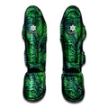Watercolor Tropical Leaves Pattern Print Muay Thai Shin Guards