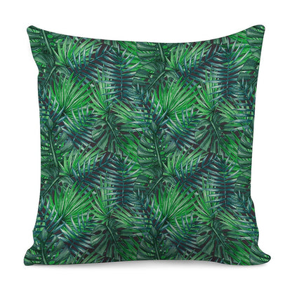 Watercolor Tropical Leaves Pattern Print Pillow Cover