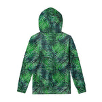 Watercolor Tropical Leaves Pattern Print Pullover Hoodie