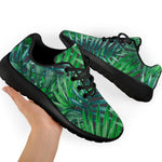 Watercolor Tropical Leaves Pattern Print Sport Shoes GearFrost