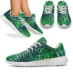 Watercolor Tropical Leaves Pattern Print Sport Shoes GearFrost