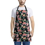 Watercolor Tropical Lily Pattern Print Apron