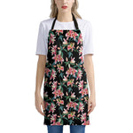 Watercolor Tropical Lily Pattern Print Apron