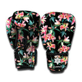 Watercolor Tropical Lily Pattern Print Boxing Gloves