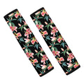 Watercolor Tropical Lily Pattern Print Car Seat Belt Covers