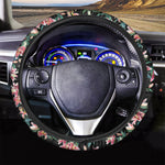 Watercolor Tropical Lily Pattern Print Car Steering Wheel Cover