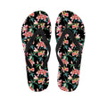 Watercolor Tropical Lily Pattern Print Flip Flops