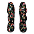 Watercolor Tropical Lily Pattern Print Muay Thai Shin Guards