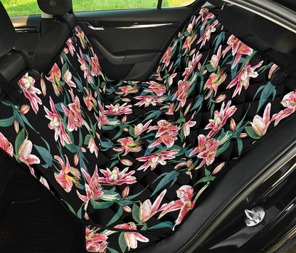 Watercolor Tropical Lily Pattern Print Pet Car Back Seat Cover