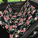 Watercolor Tropical Lily Pattern Print Pet Car Back Seat Cover