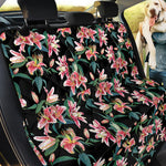 Watercolor Tropical Lily Pattern Print Pet Car Back Seat Cover