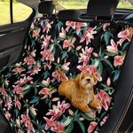 Watercolor Tropical Lily Pattern Print Pet Car Back Seat Cover