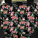 Watercolor Tropical Lily Pattern Print Pet Car Back Seat Cover