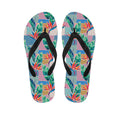 Watercolor Tropical Patchwork Print Flip Flops