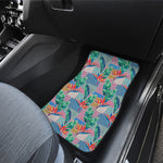 Watercolor Tropical Patchwork Print Front Car Floor Mats