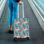 Watercolor Tropical Patchwork Print Luggage Cover